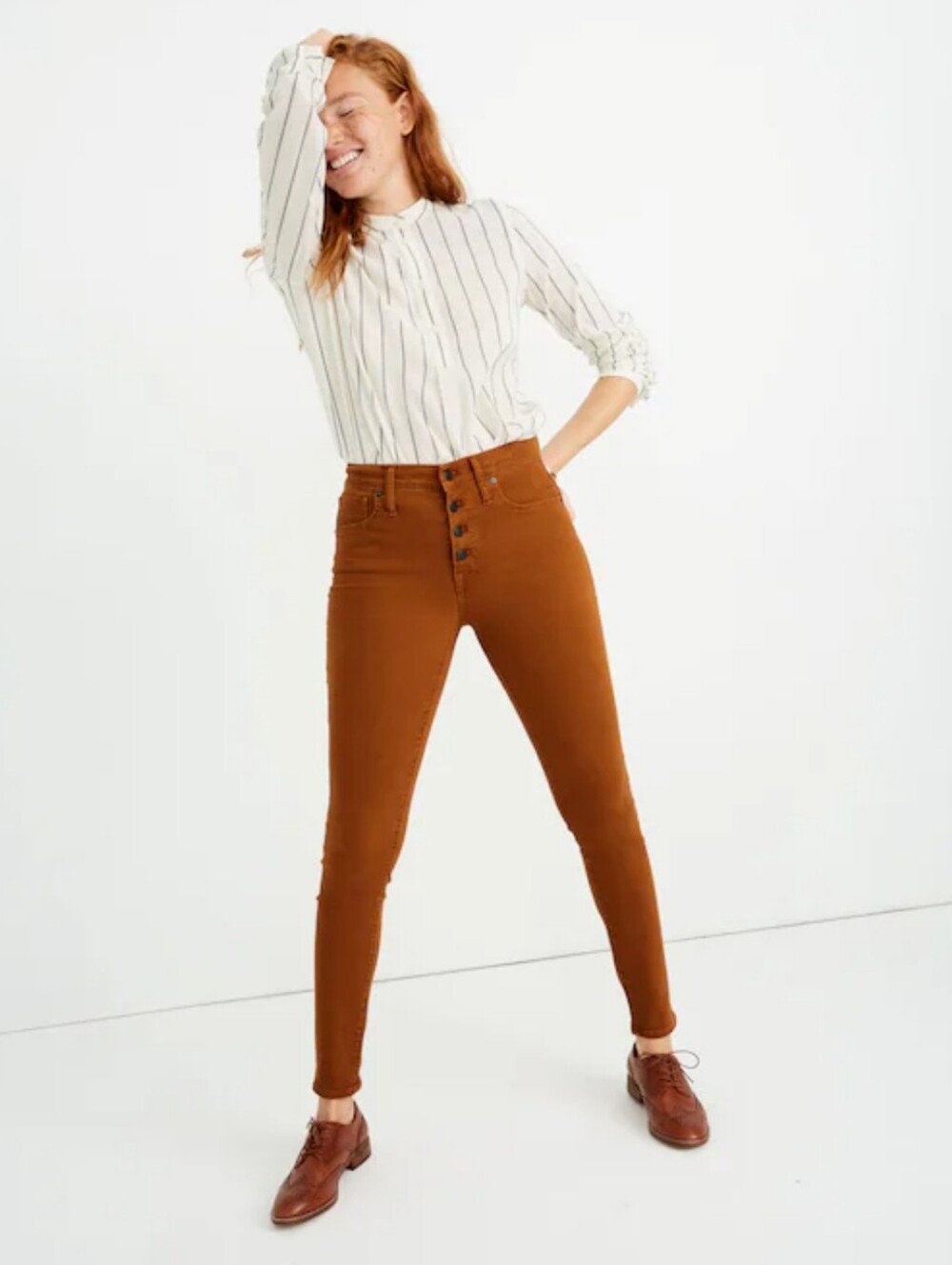 NWT Madewell 9" Mid Rise Skinny Button Front Jeans Sz 26